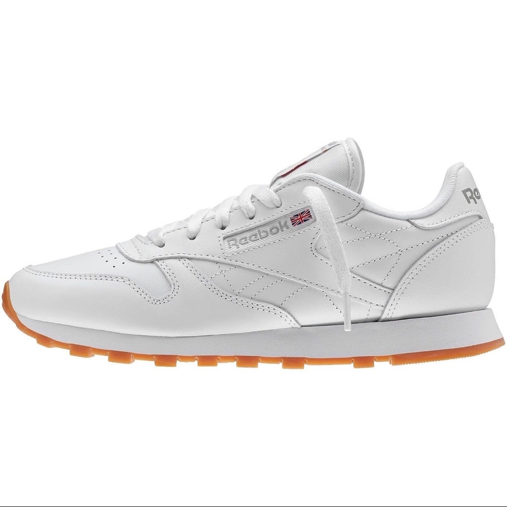 Reebok Classic Leather White, Gum Women's 8